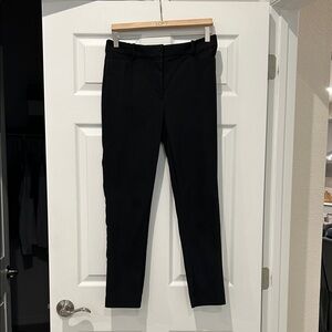 Black High-Waist Skinny Ankle Dress Pants